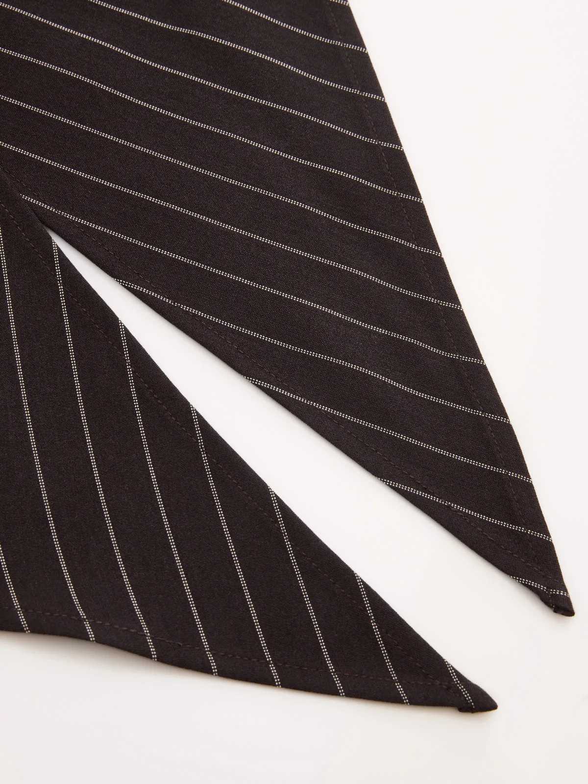 Wrap Tie-Waist Pinstripe Wide-Leg Pants sold by COMMENSE product image thumbnail 4