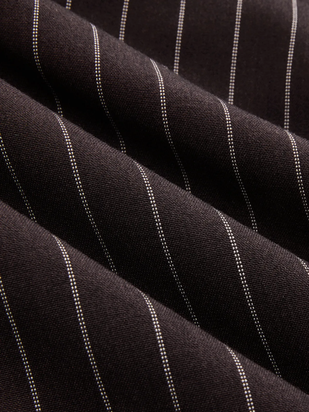 Wrap Tie-Waist Pinstripe Wide-Leg Pants sold by COMMENSE product image thumbnail 3