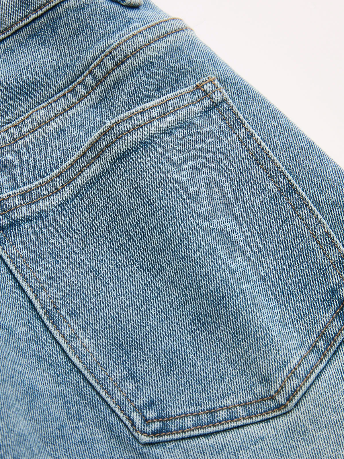 Asymmetric Mid-Waist Straight-Leg Jeans sold by COMMENSE product image thumbnail 5