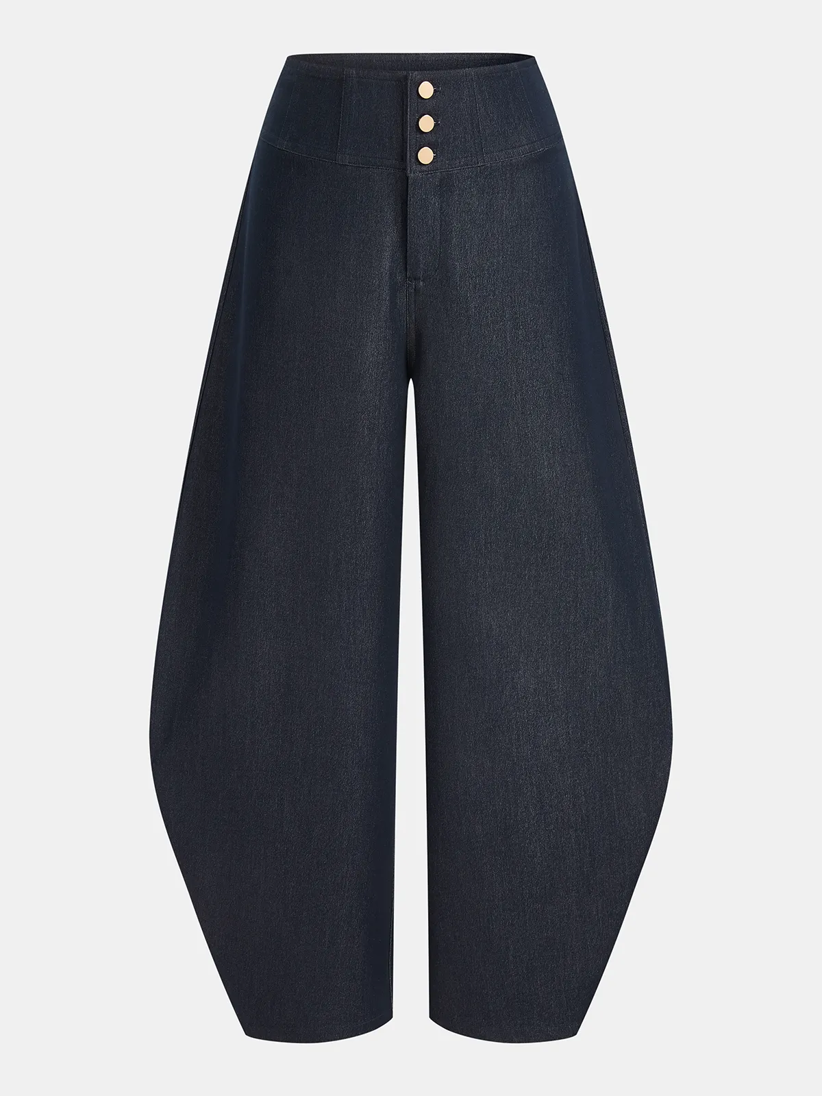 Mid-Waist Buttoned Balloon Pants sold by COMMENSE