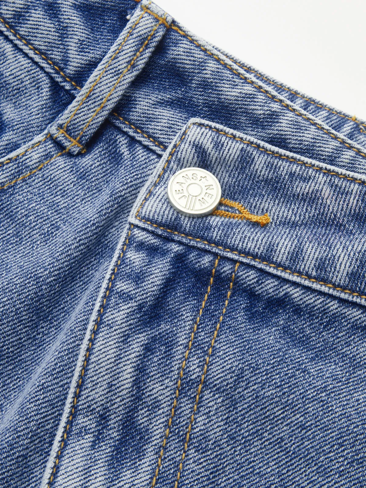 Denim Asymmetric Slit Midi Skirt sold by COMMENSE product image thumbnail 4