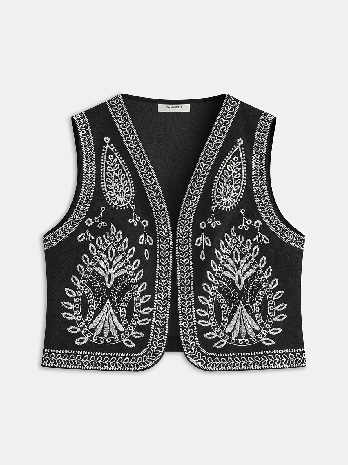 Paisley Embroidery Vest sold by COMMENSE