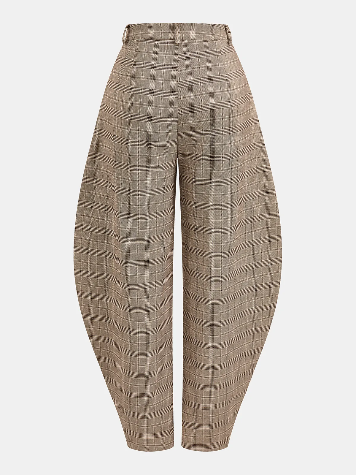 Mid-Waist Plaid Balloon Pants sold by COMMENSE product image thumbnail 2