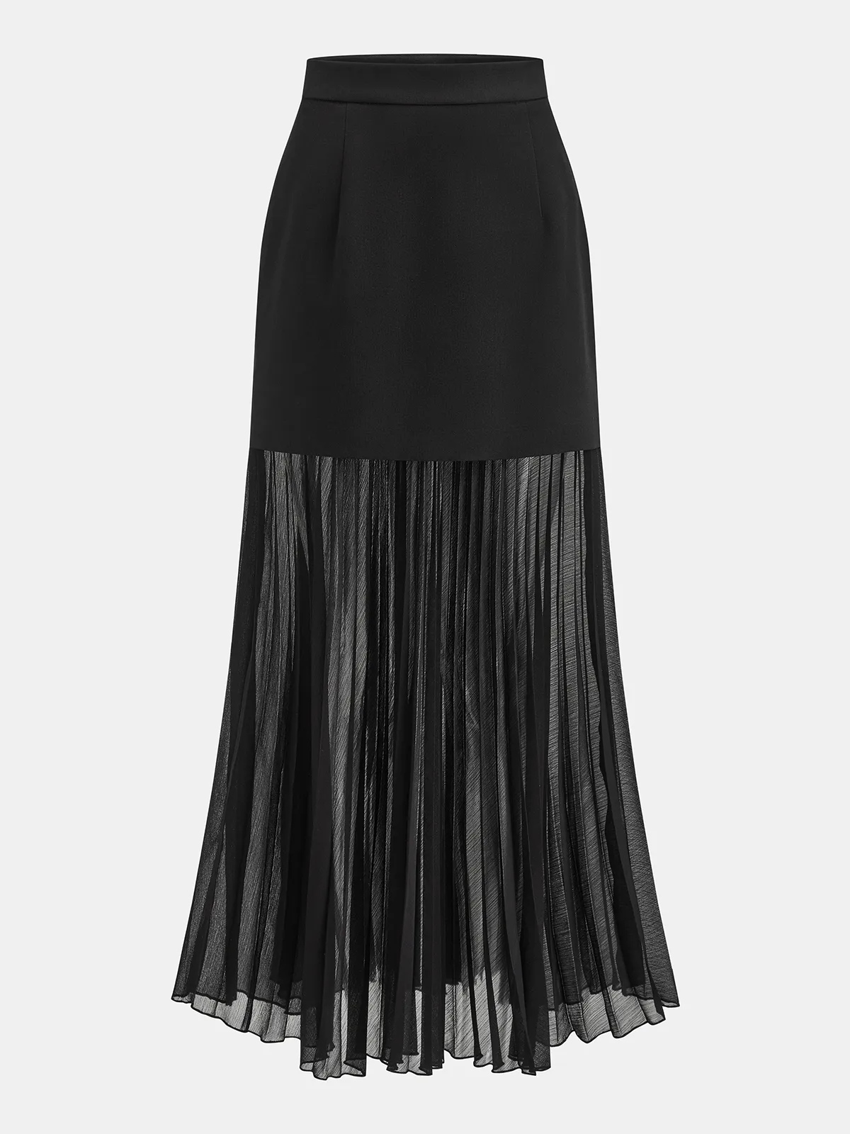 Halter Blazer Vest & Sheer Pleated Maxi Skirt sold by COMMENSE product image thumbnail 5