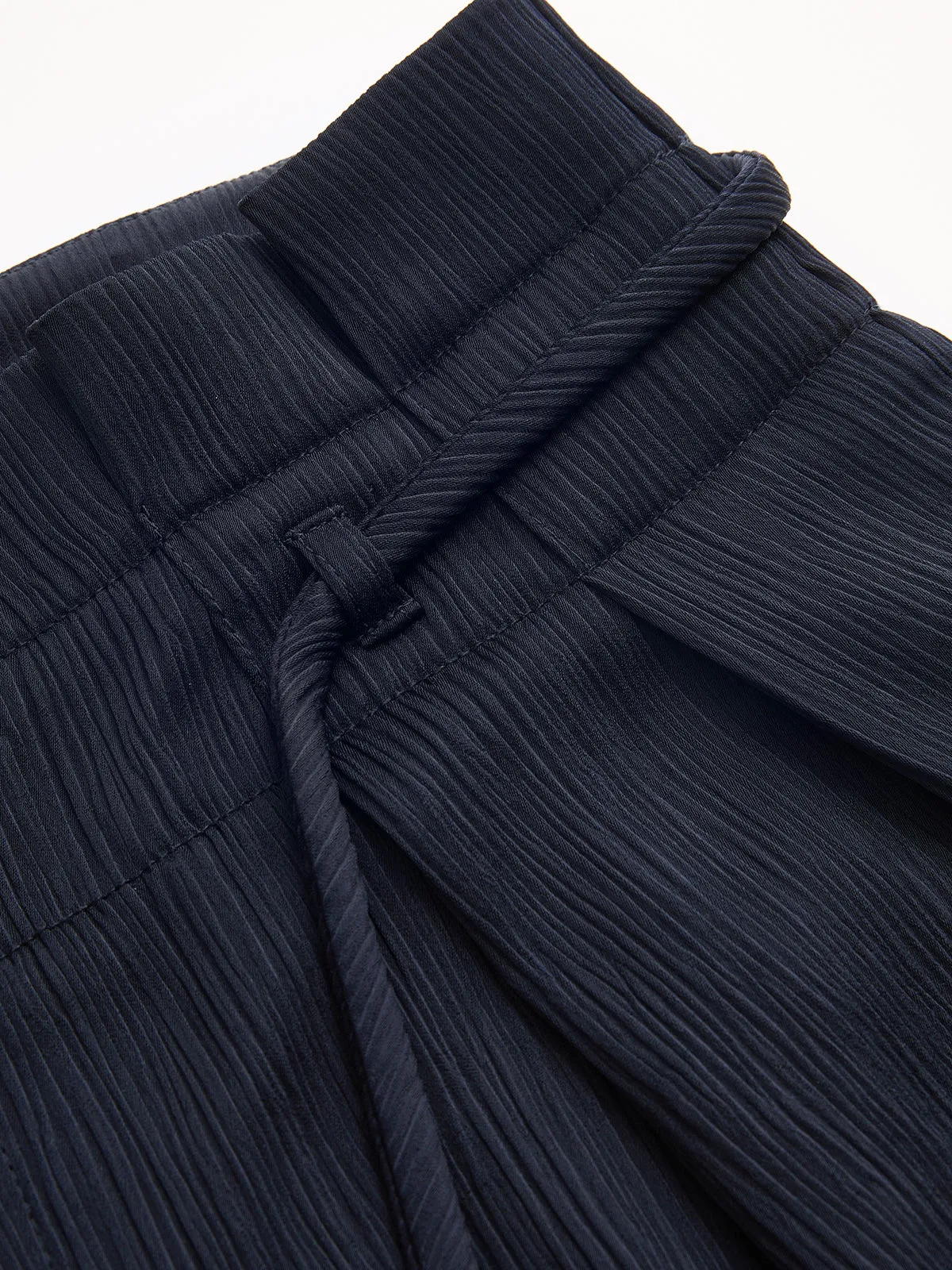 Satin Paperbag Waist Wide Leg Pants sold by COMMENSE product image thumbnail 4