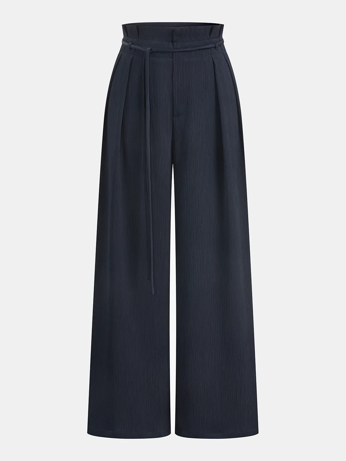 Satin Paperbag Waist Wide Leg Pants sold by COMMENSE