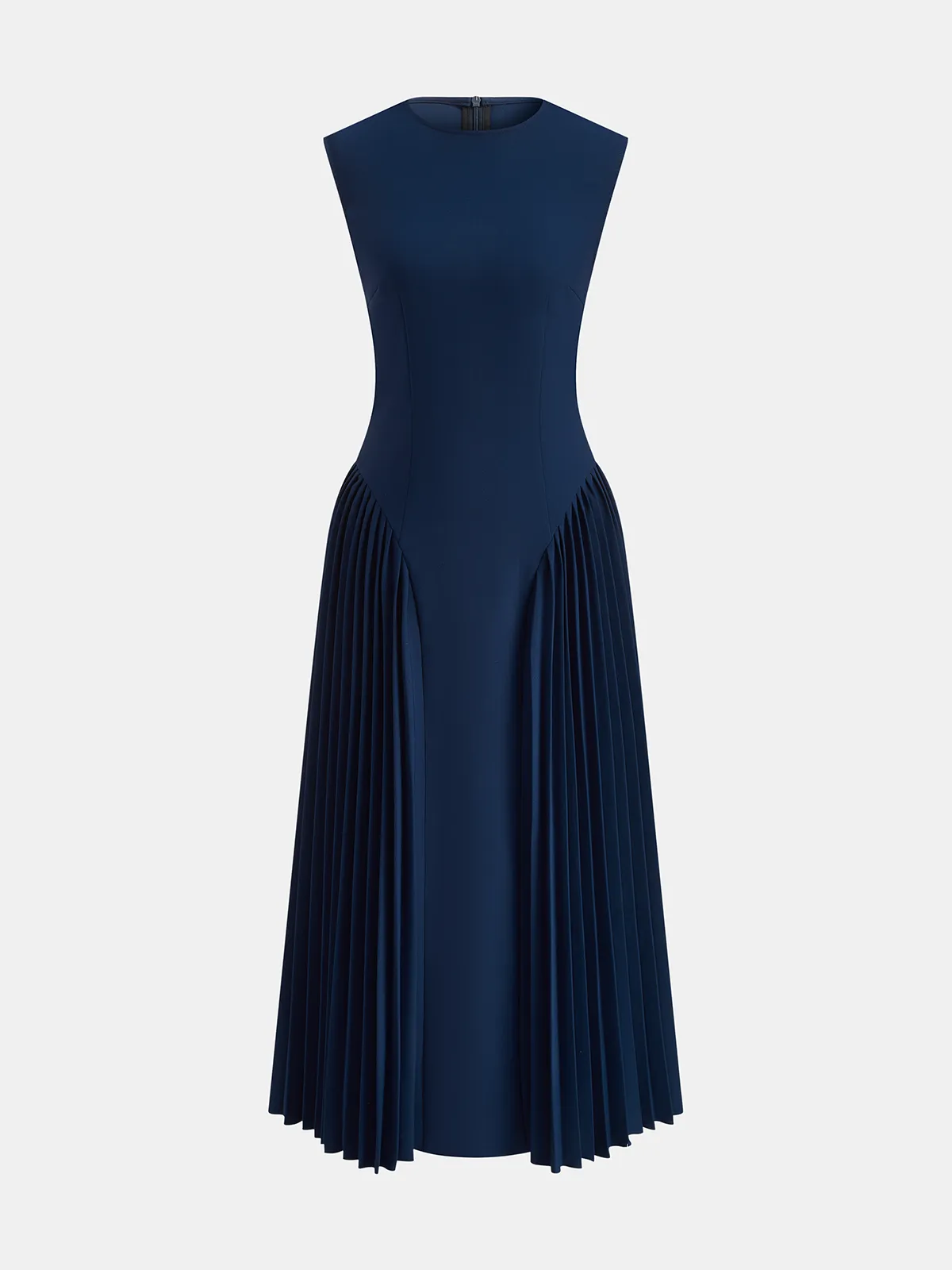 Sleeveless Fitted Pleated Maxi Dress sold by COMMENSE
