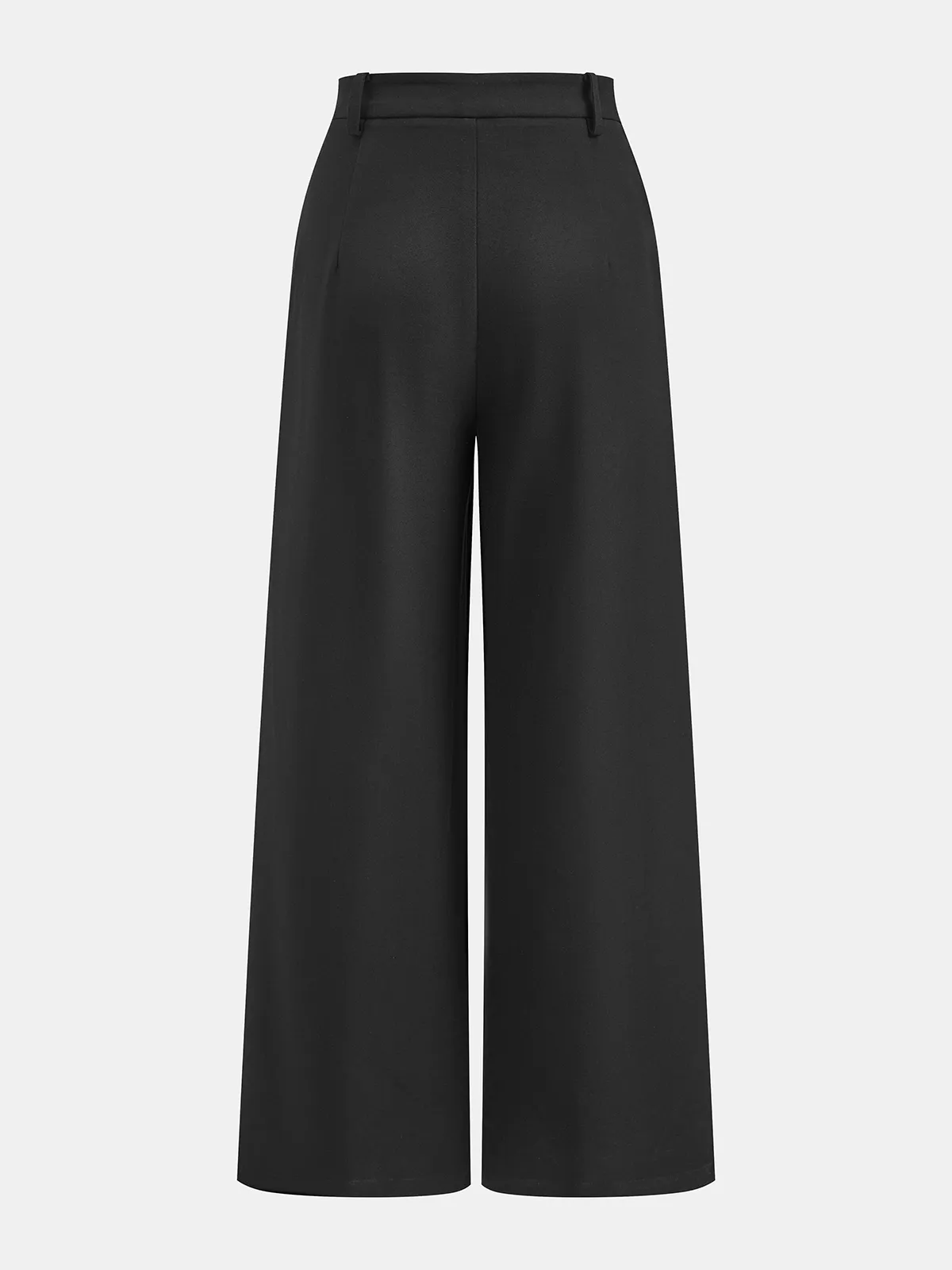 High Waisted Buckle Detail Wide Leg Pants sold by COMMENSE product image thumbnail 2