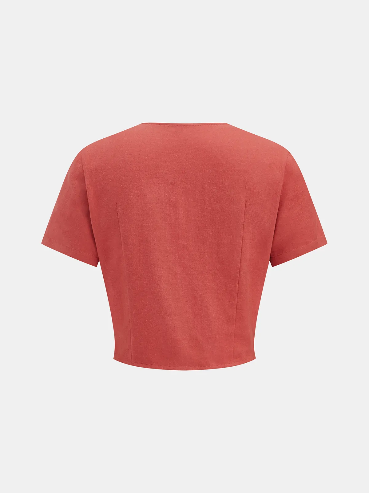 Wrap V-Neck Short Sleeve Blouse sold by COMMENSE product image thumbnail 2