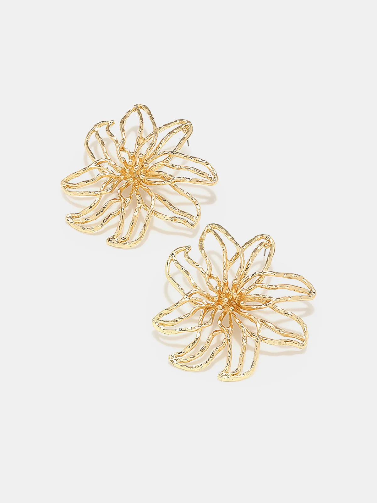 Openwork Flower Stud Earrings sold by COMMENSE product image thumbnail 3