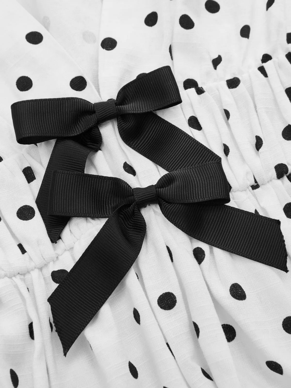 Polka Dot Bow Sleeveless Peplum Top sold by COMMENSE product image thumbnail 5