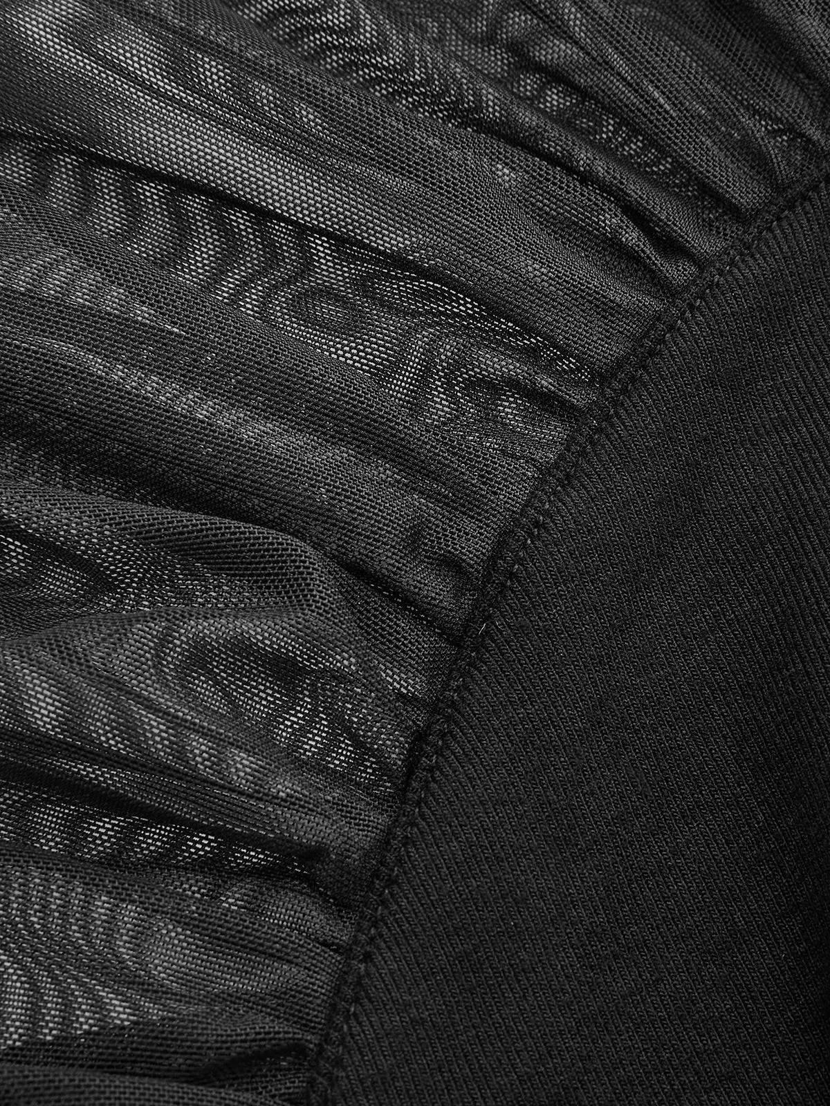 Mock Neck Mesh Sleeve Knit Top sold by COMMENSE product image thumbnail 5