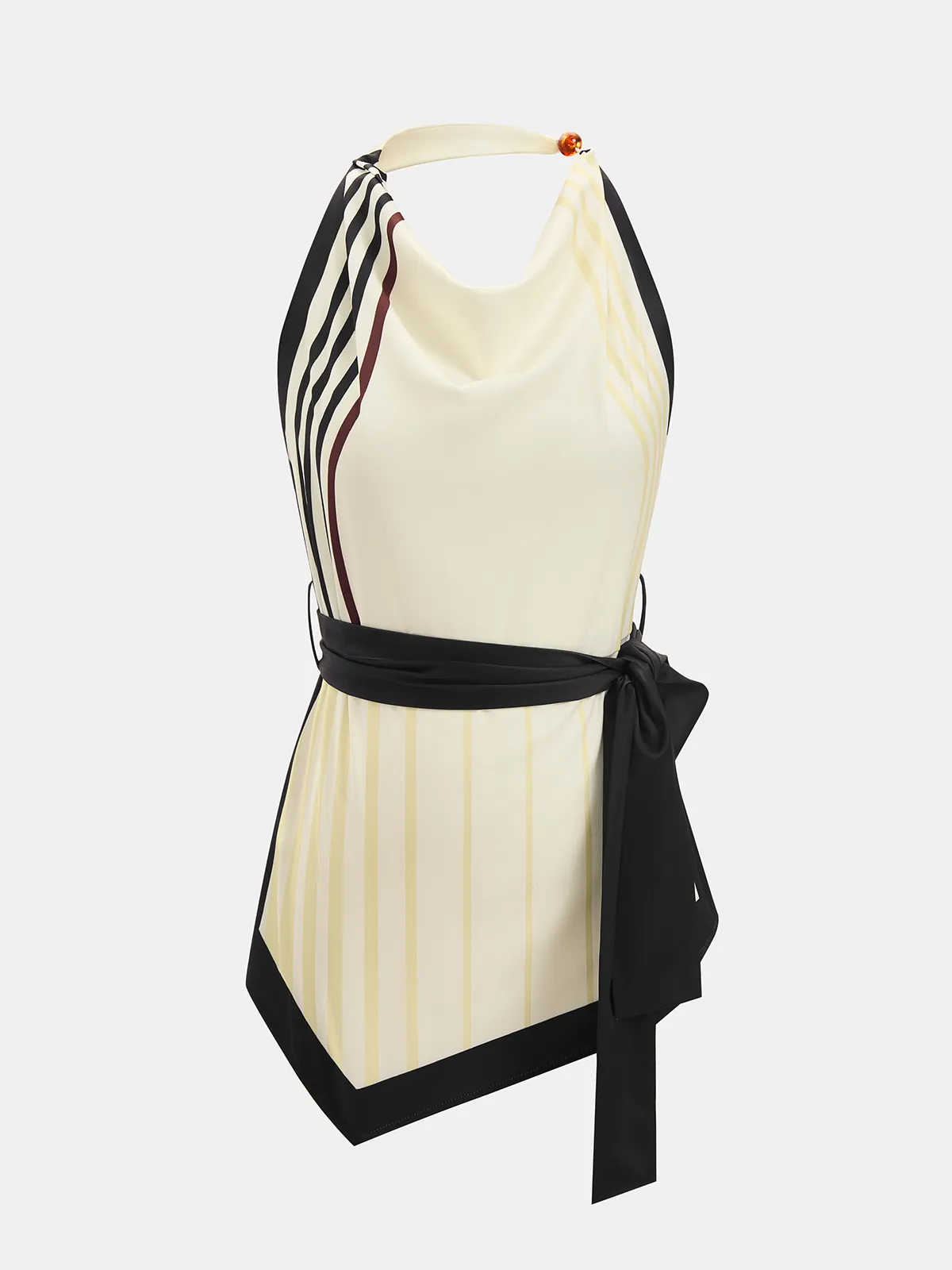 Striped Halter Top & Wide Leg Pant Set sold by COMMENSE product image thumbnail 2