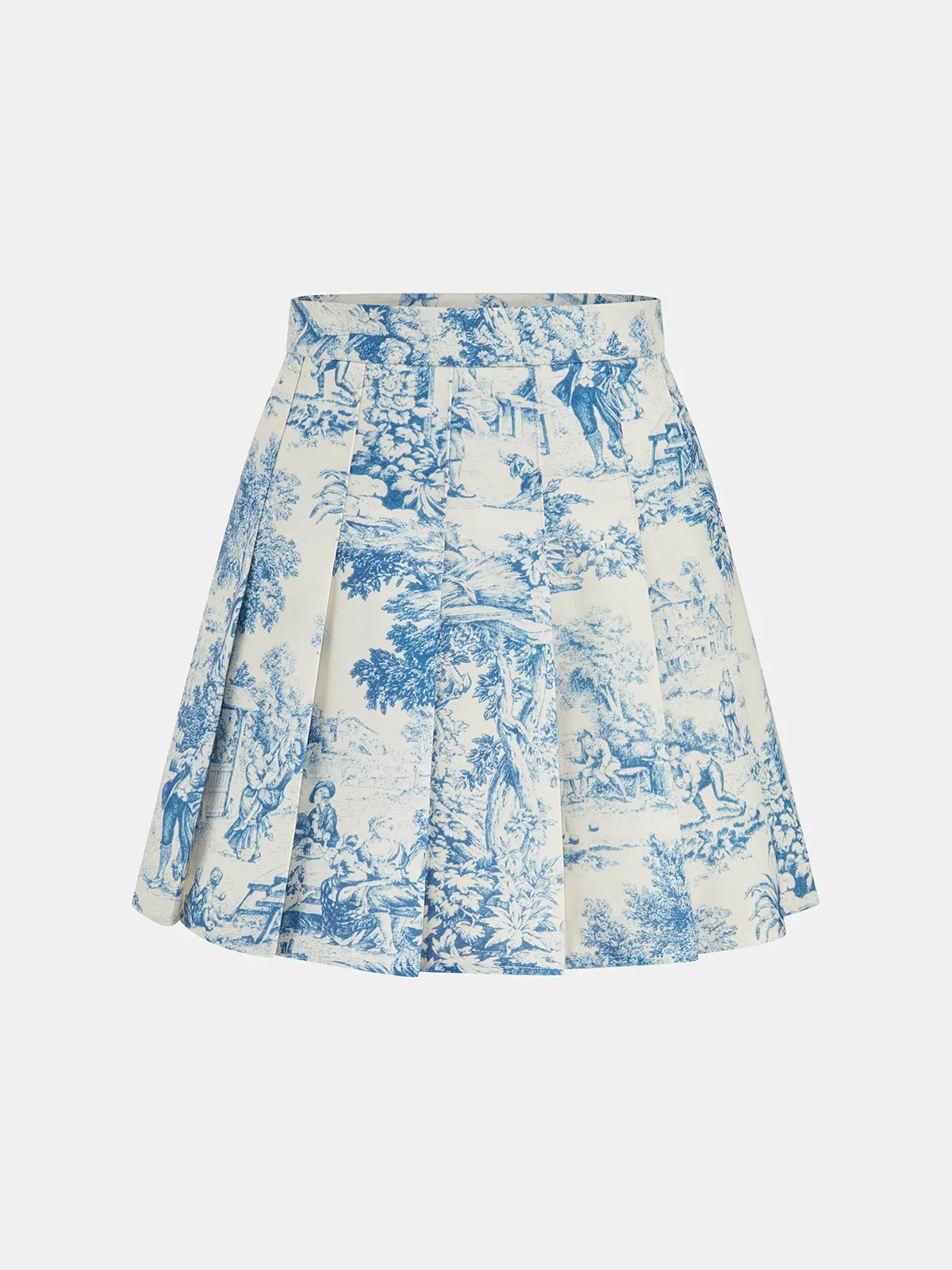 Toile Print Vest & Pleated Skirt Set sold by COMMENSE product image thumbnail 5