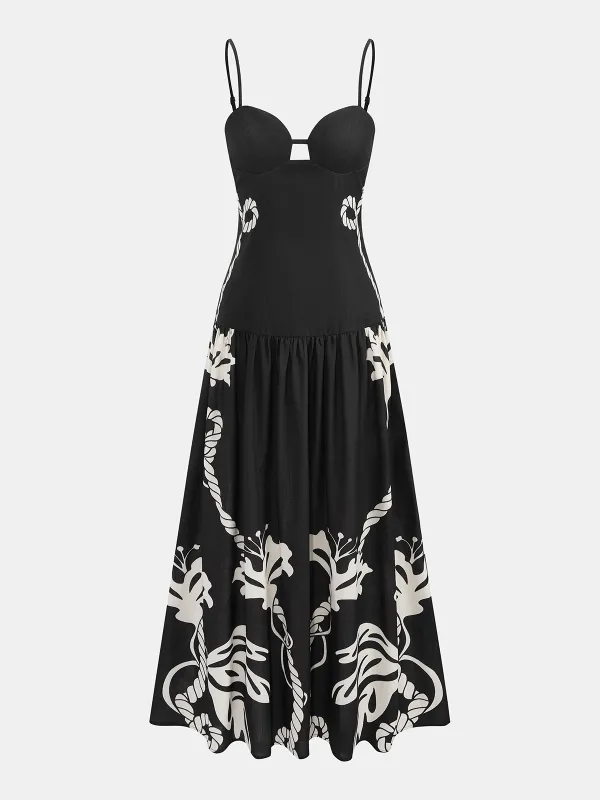 Printed Cami Maxi Dress sold by COMMENSE