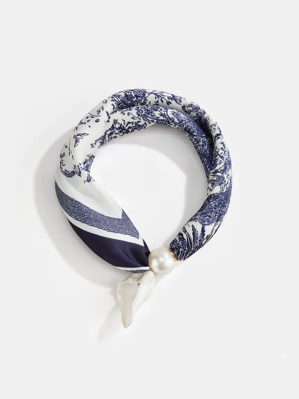 Pearl Buckle Closure Printed Scarf sold by COMMENSE