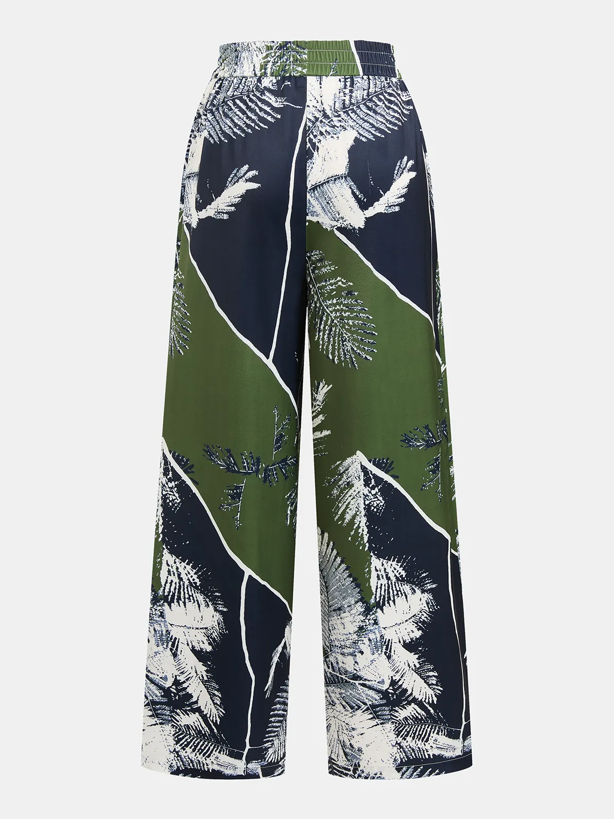 Leaf Print Strapless Top & Pants Set sold by COMMENSE product image thumbnail 5