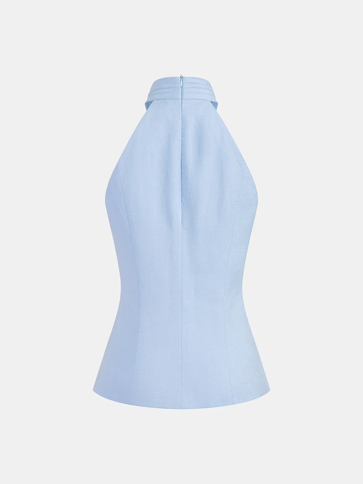 Tencel Blend Halter Buttoned Vest & Shorts Set sold by COMMENSE product image thumbnail 3