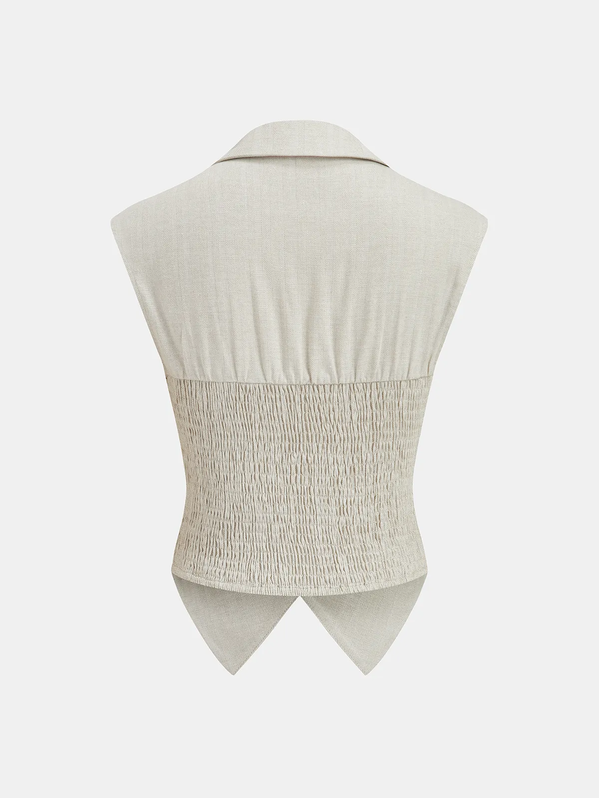 Cotton Linen Sleeveless Top & Pleated Pants Set sold by COMMENSE product image thumbnail 3