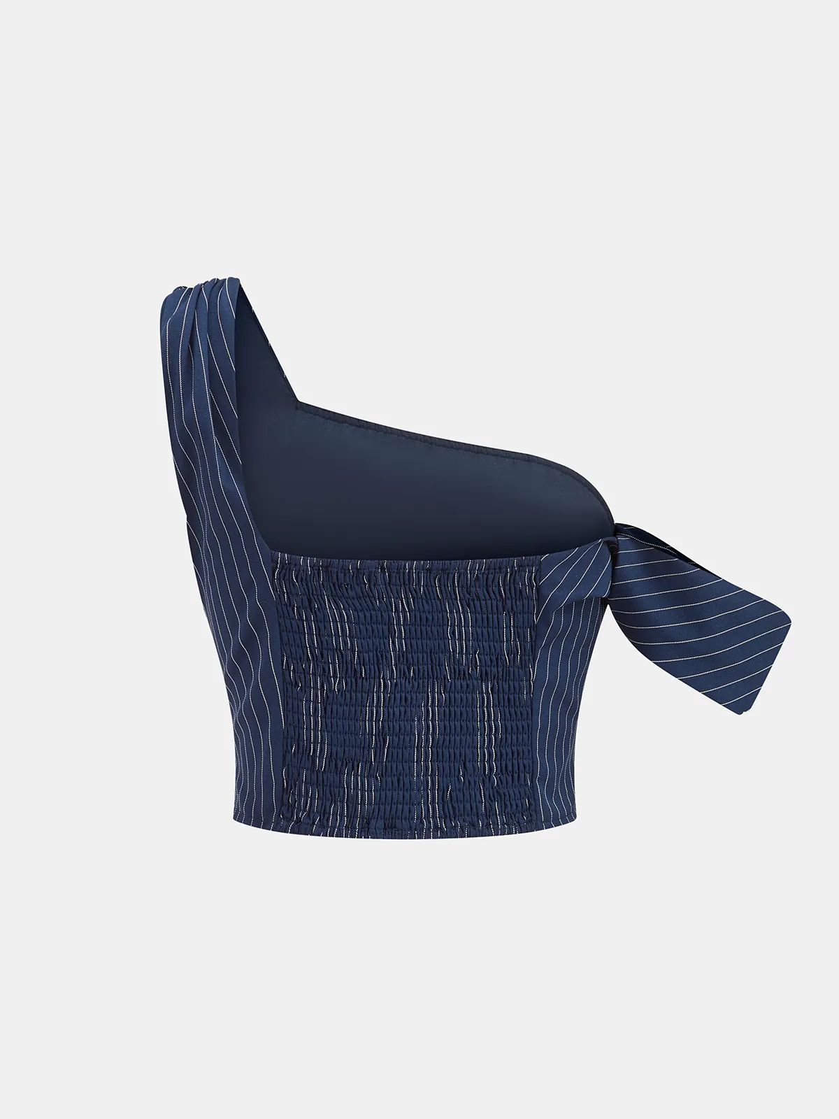 One-Shoulder Striped Top & Pants Set sold by COMMENSE product image thumbnail 3