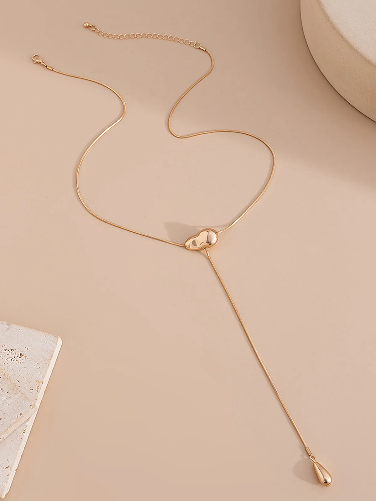 Minimalist Irregular Lariat Necklace sold by COMMENSE product image thumbnail 3