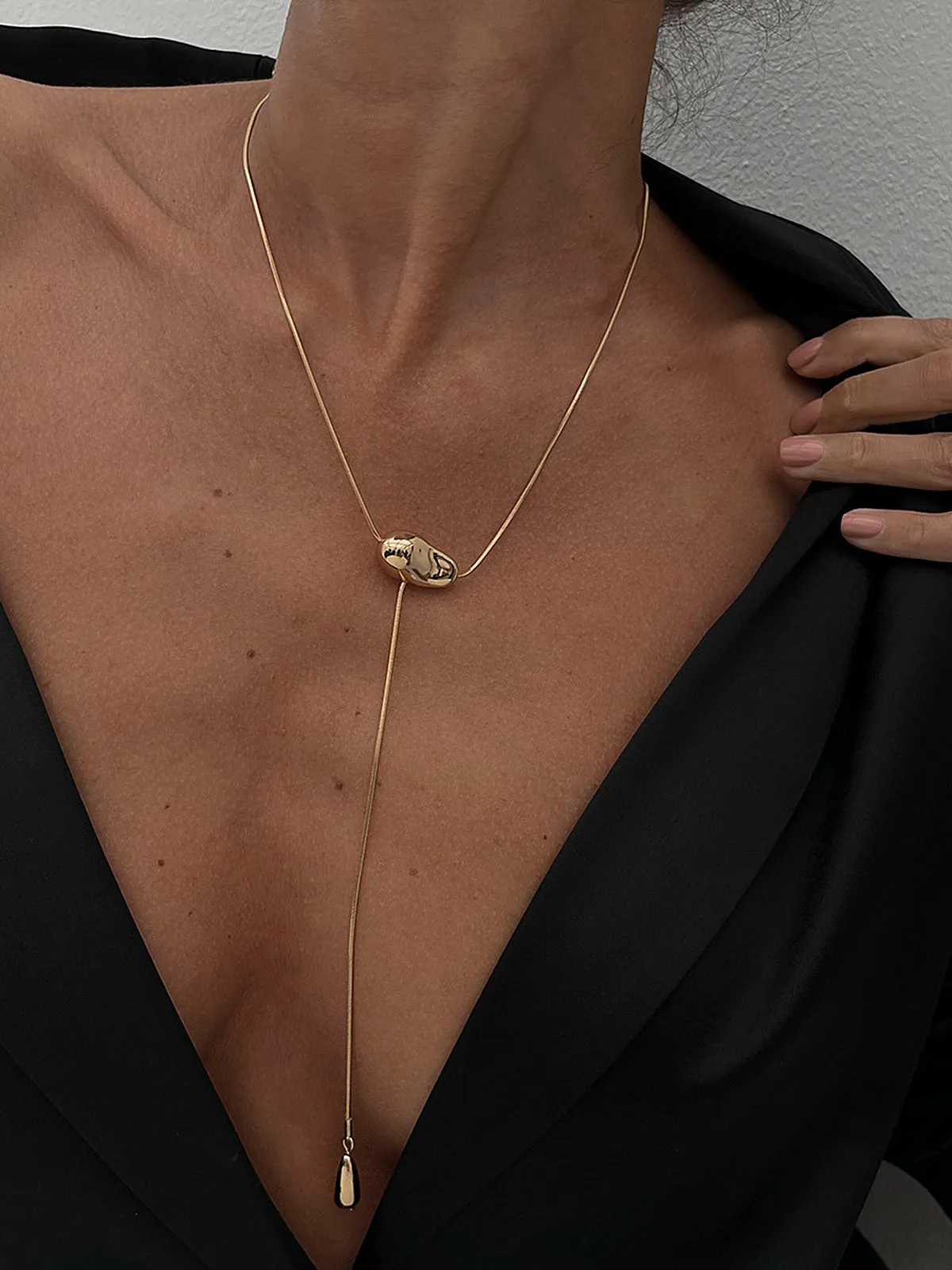Minimalist Irregular Lariat Necklace sold by COMMENSE