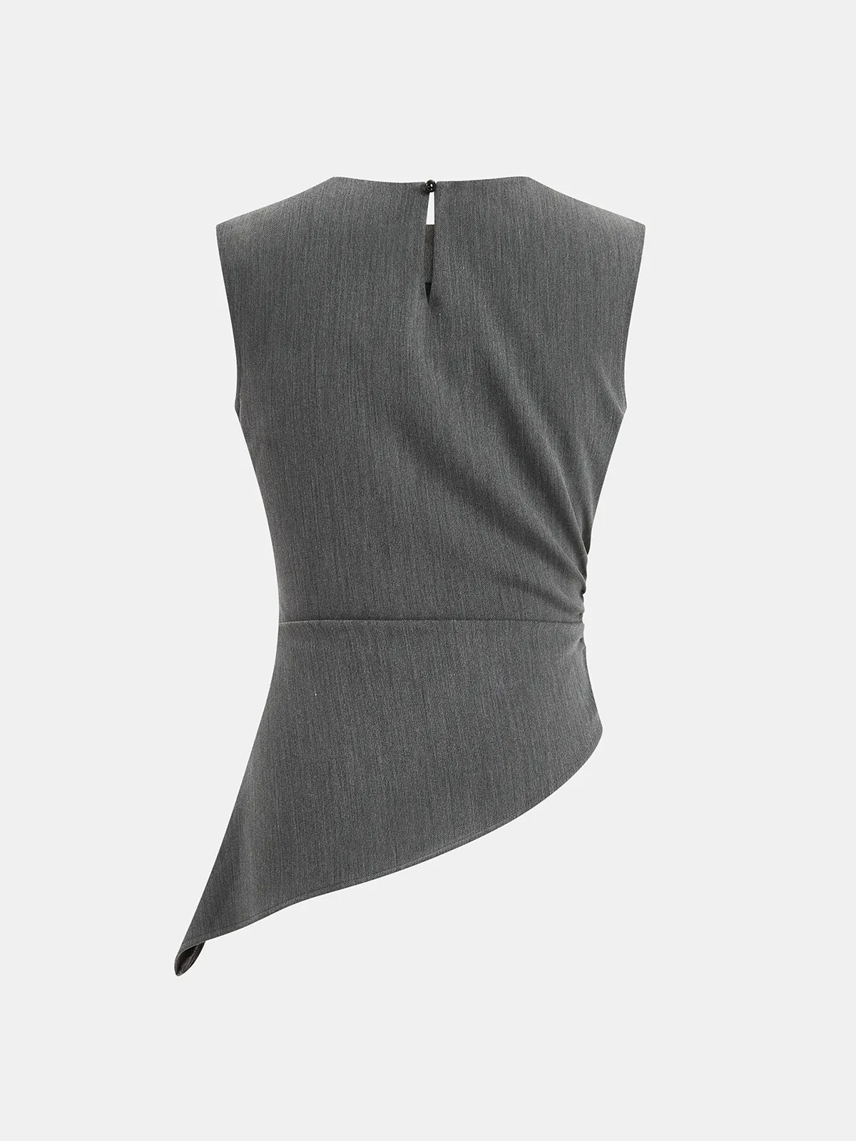 Sleeveless Asymmetric Top & Pleated Pants Set sold by COMMENSE product image thumbnail 4