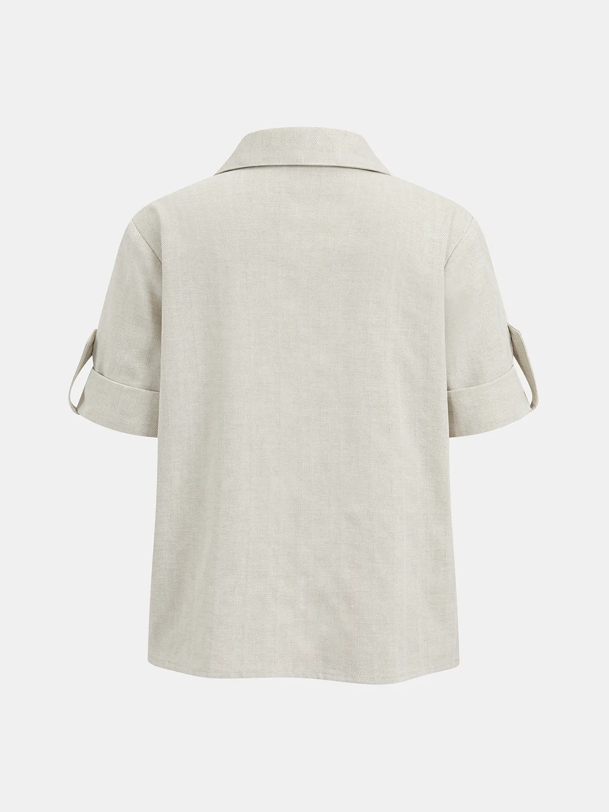 Cotton Linen Knotted Shirt & Belted Pants Set sold by COMMENSE product image thumbnail 3