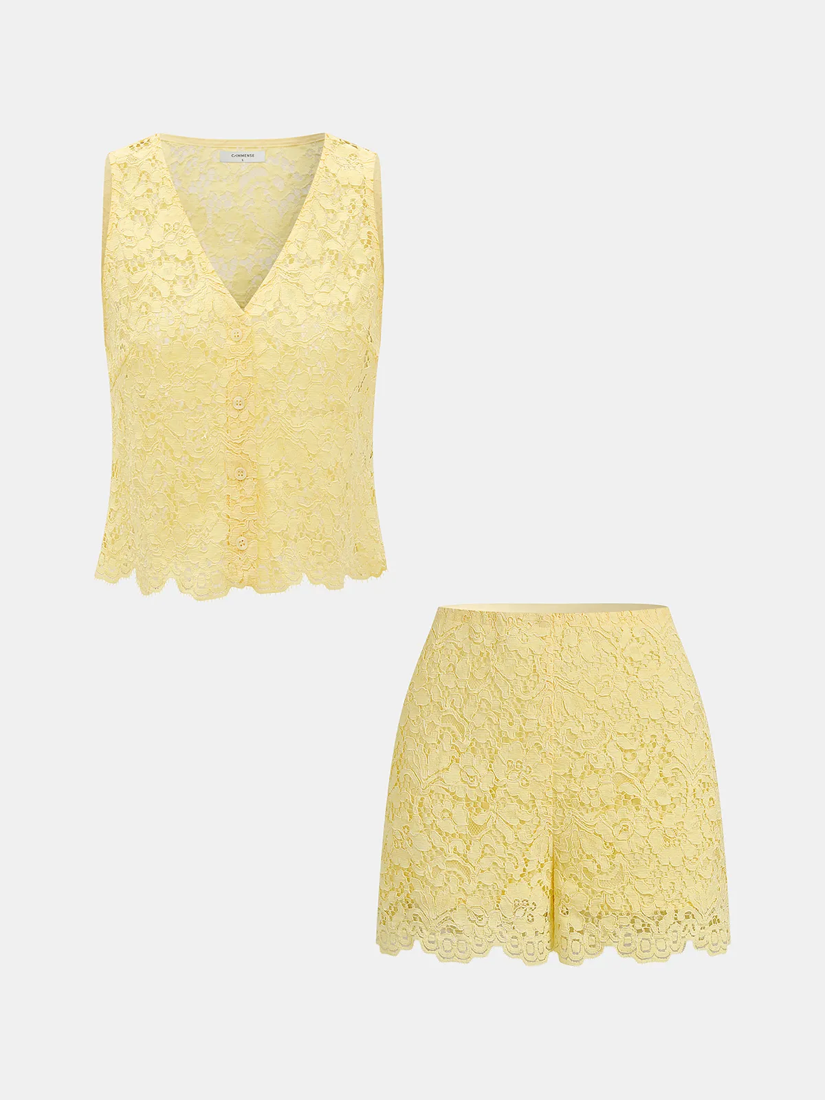 Lace Sleeveless Top & Shorts Set sold by COMMENSE product image thumbnail 2