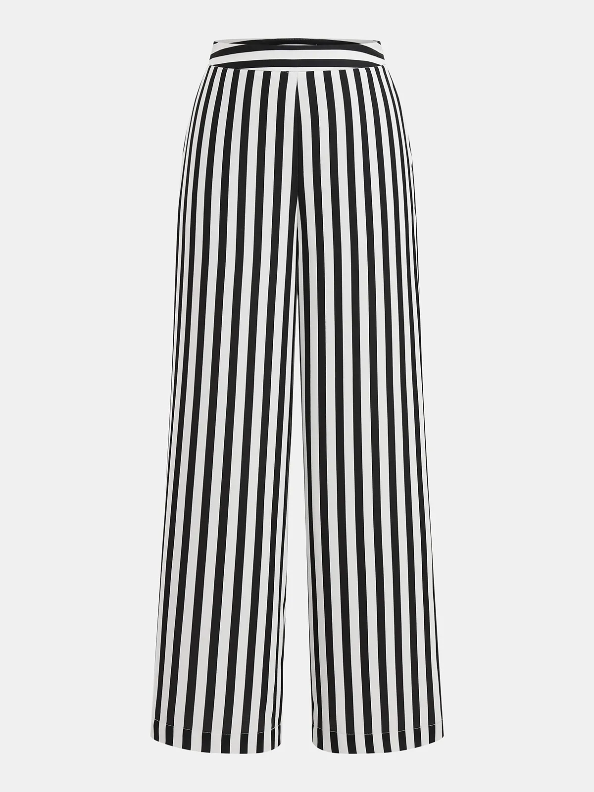 Striped Sleeveless Peplum Top & Pants Set sold by COMMENSE product image thumbnail 5