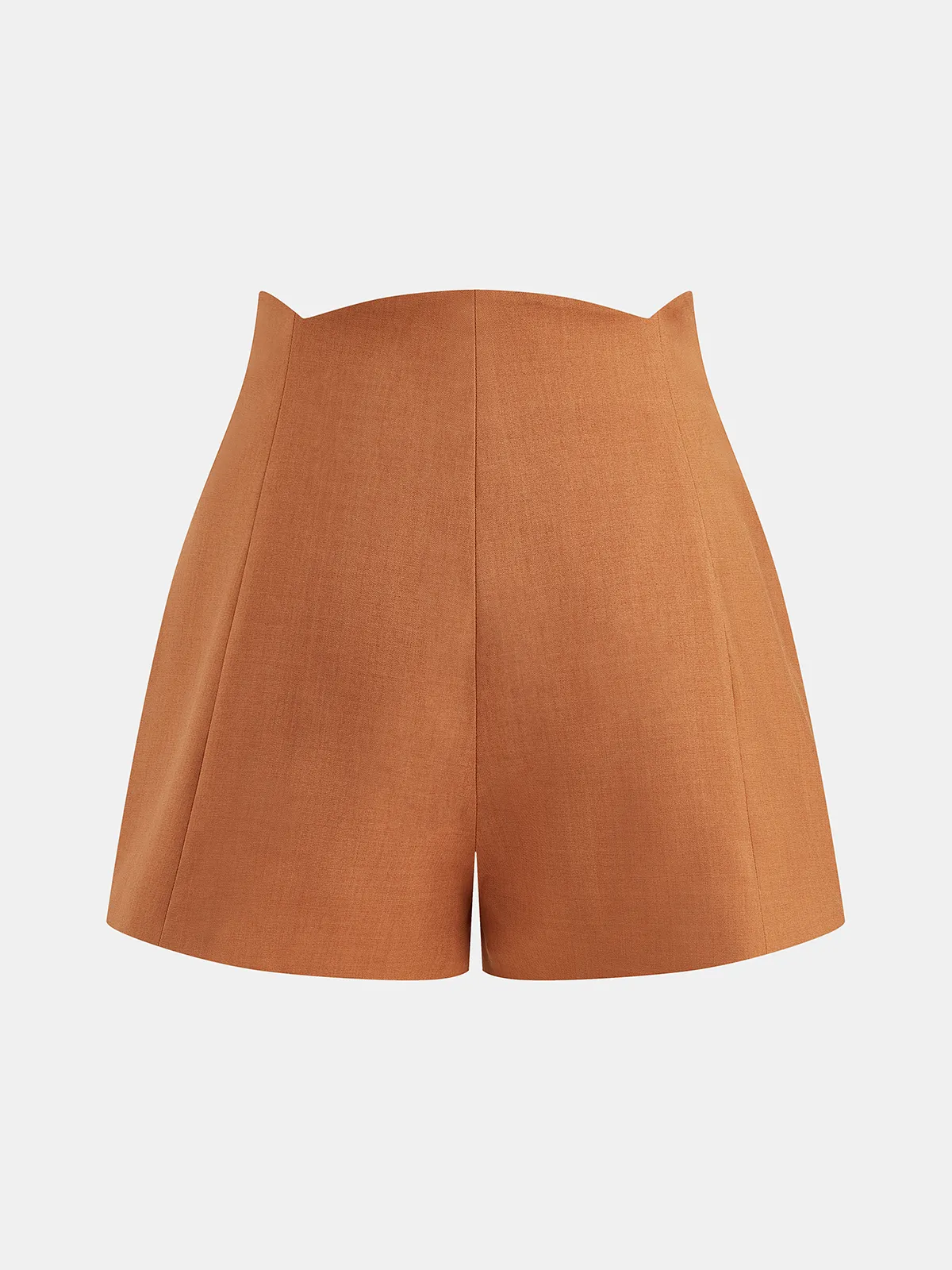 Mid-Waist Metal Detail Tailored Shorts sold by COMMENSE product image thumbnail 2