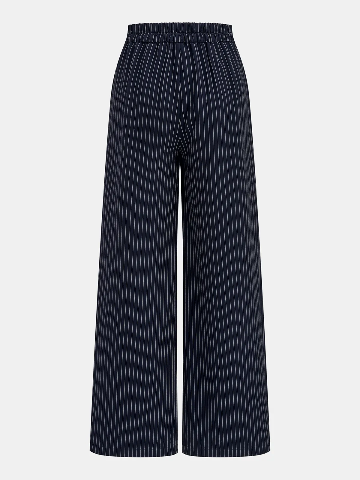 Pinstripe Wrap Tie Top & Pants Set sold by COMMENSE product image thumbnail 5