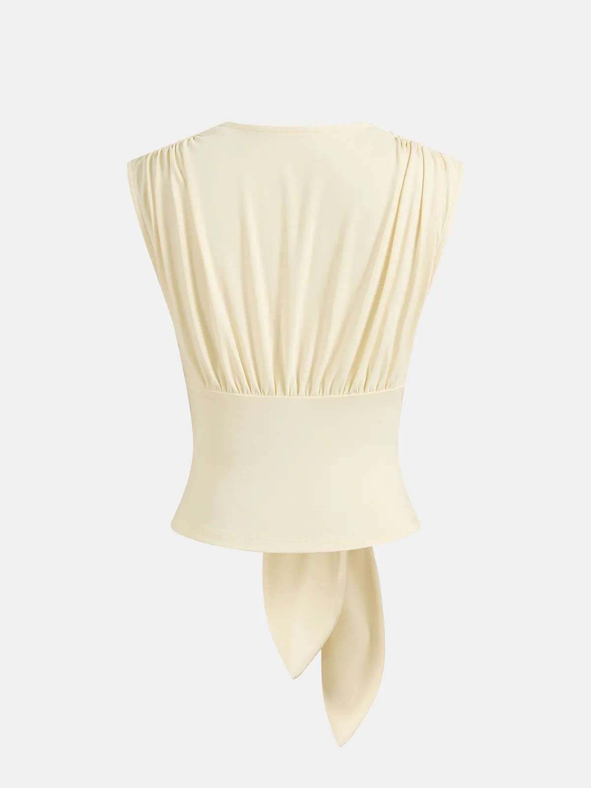 V-Neck Tie-Front Tank Top sold by COMMENSE product image thumbnail 2