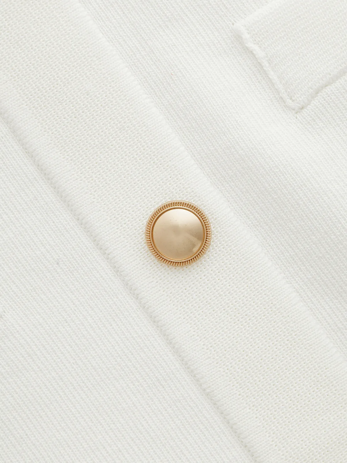 Metal Button Collared Sleeveless Knit Top sold by COMMENSE product image thumbnail 4