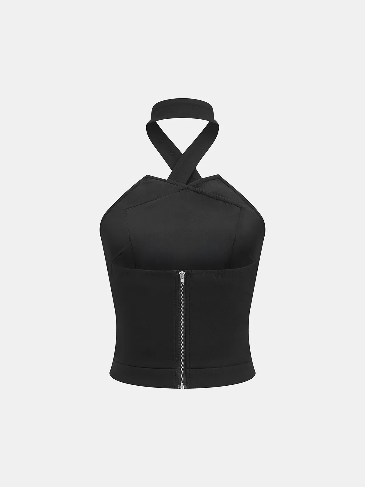 Buckle Detail Crisscross Halter Top sold by COMMENSE product image thumbnail 2