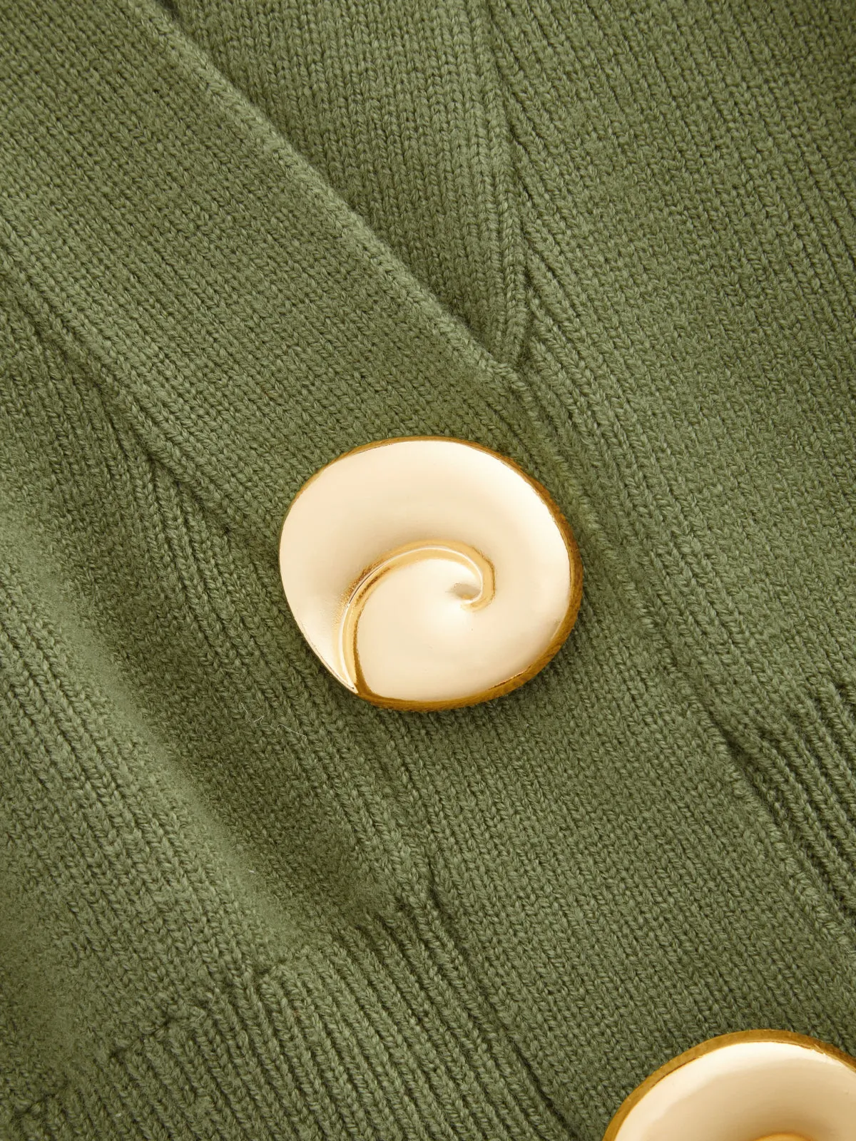 Lace Trim Metal Button V-Neck Knit Vest sold by COMMENSE product image thumbnail 4