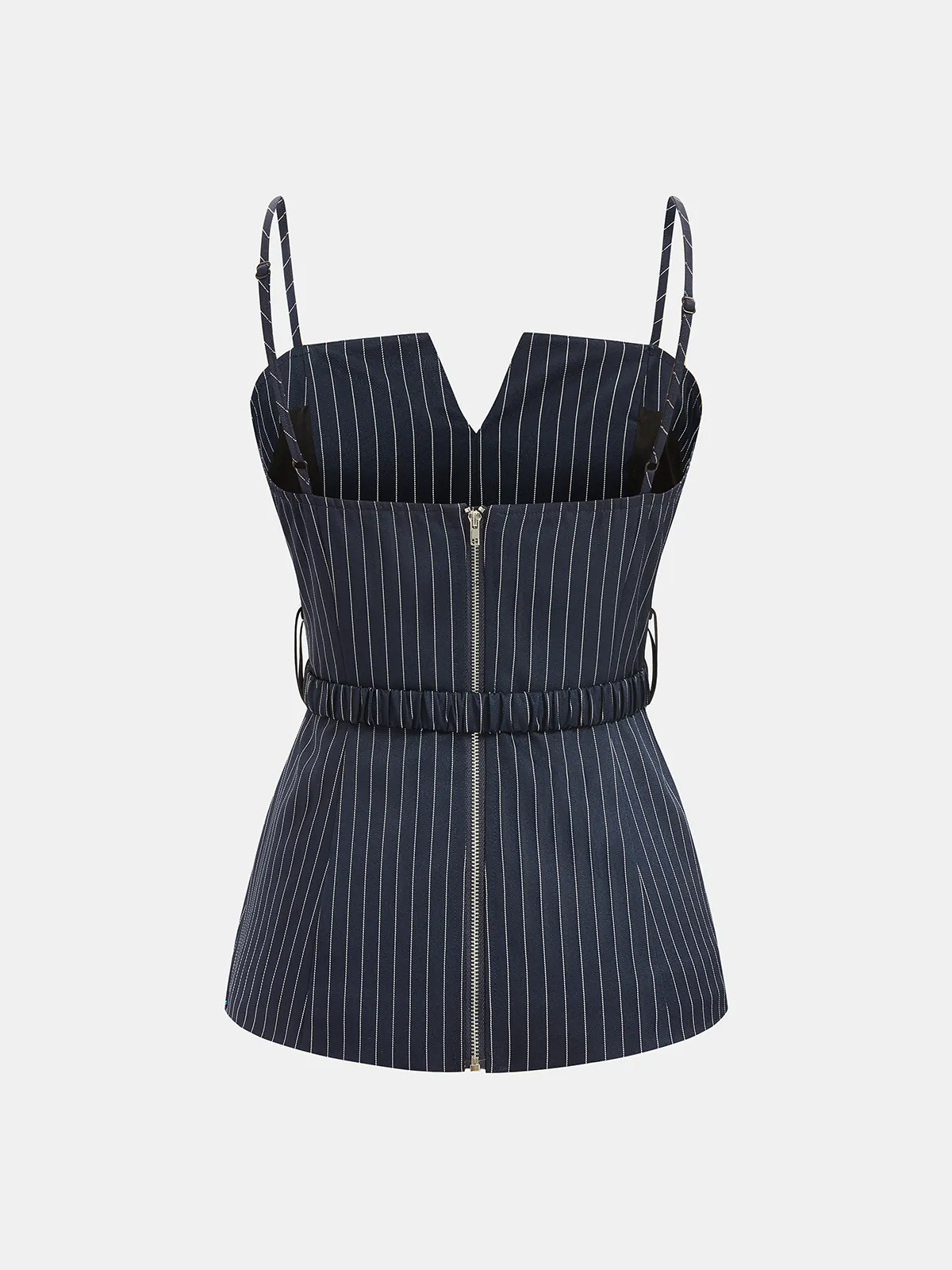 Pinstripe Cami Top & Wide Leg Pants Set sold by COMMENSE product image thumbnail 3