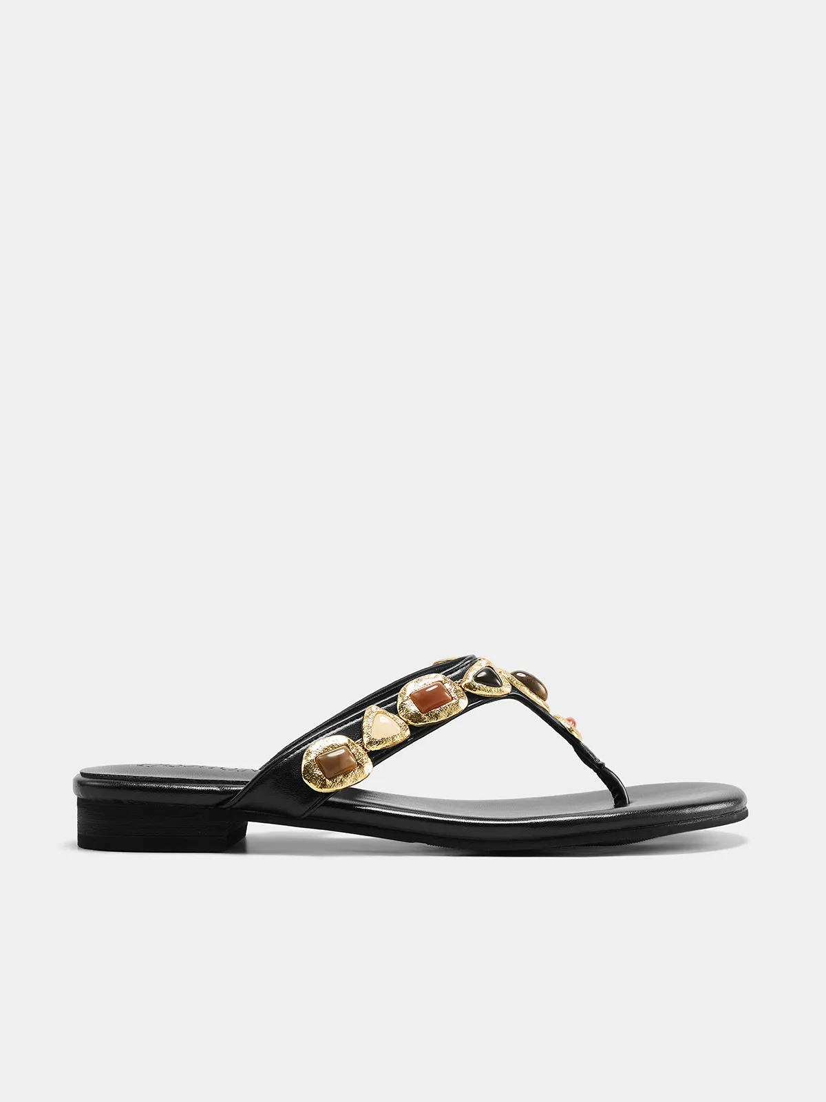 Gemstone Embellished Thong Sandals sold by COMMENSE product image thumbnail 2