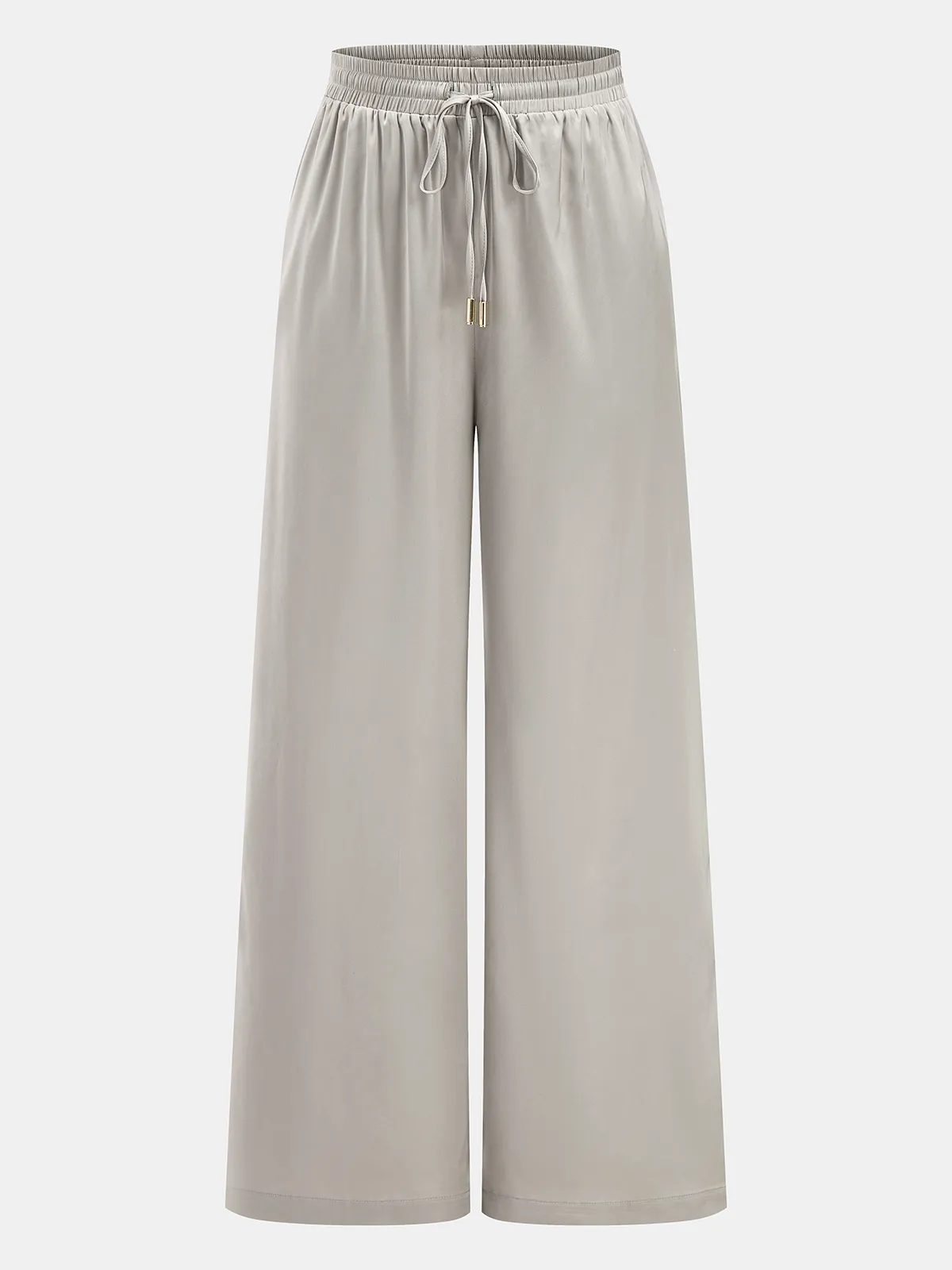 Satin One-Shoulder Top & Drawstring Pants Set sold by COMMENSE product image thumbnail 4