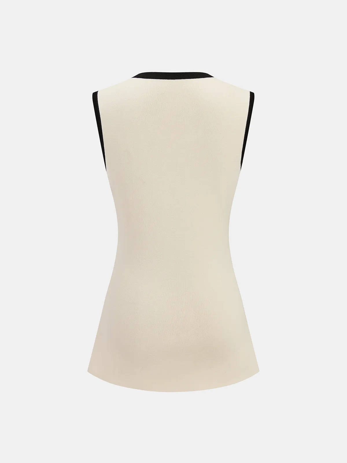 Contrast Trim Horsebit Sleeveless Knit Top sold by COMMENSE product image thumbnail 2