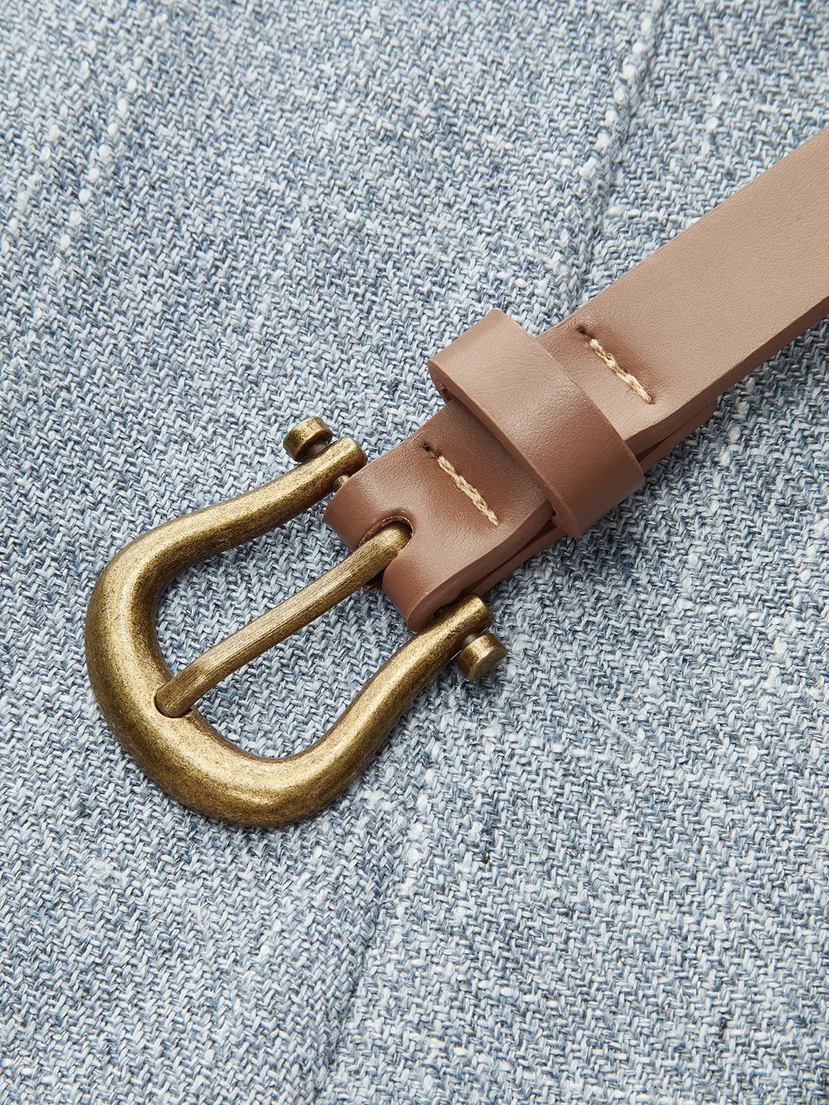 Belted Mid-Waist Casual Shorts sold by COMMENSE product image thumbnail 3