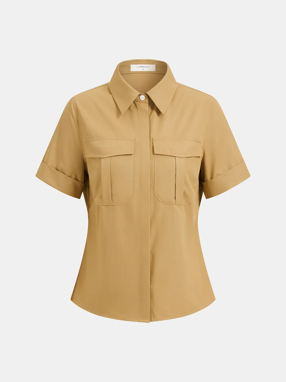 Utility Shirt & Buckle Pleated Mini Skort Set sold by COMMENSE product image thumbnail 2