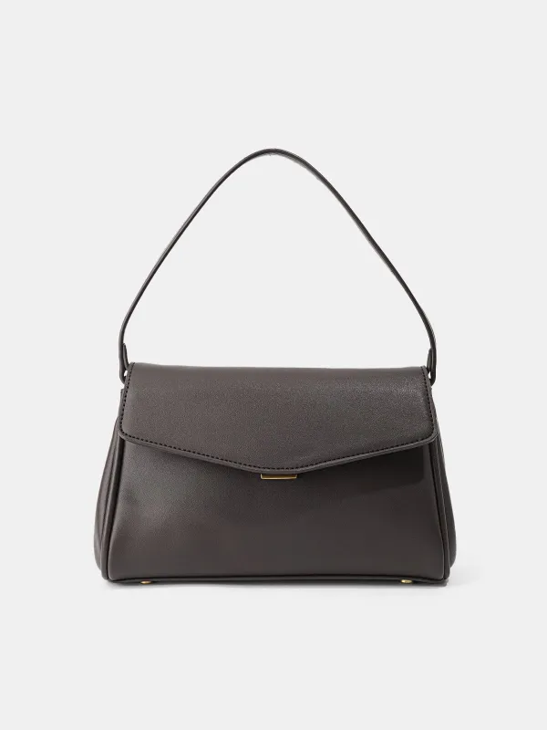 Minimalist Flap Shoulder Handbag made by COMMENSE