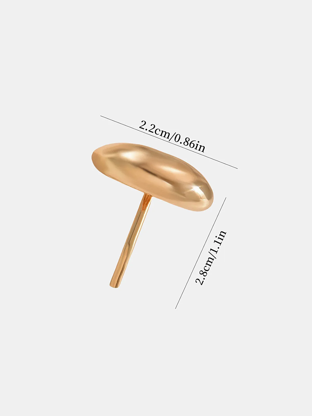 Single Piece Minimalist Smooth Oval Hair Stick sold by COMMENSE product image thumbnail 3