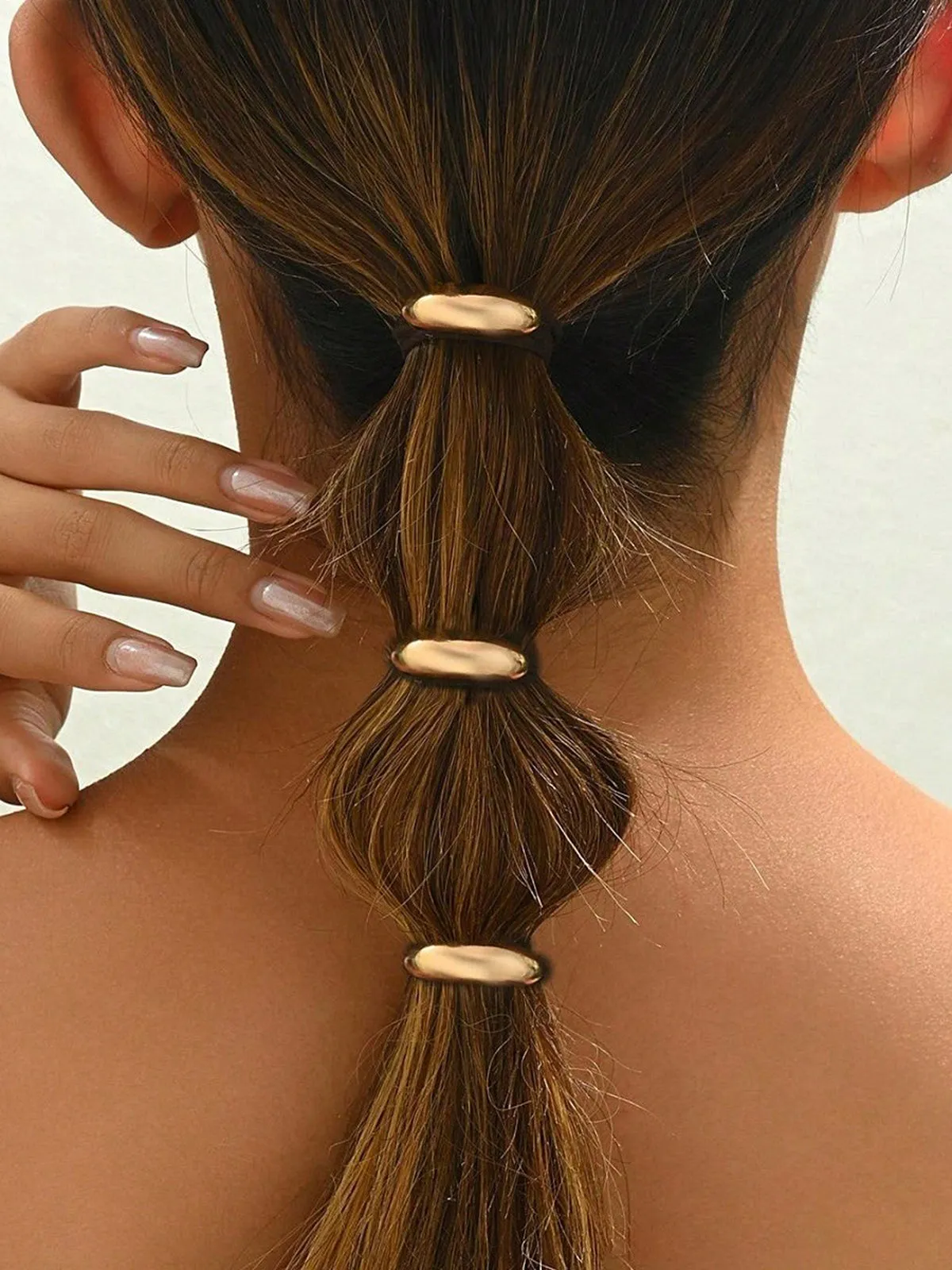 Single Piece Minimalist Smooth Oval Hair Stick sold by COMMENSE