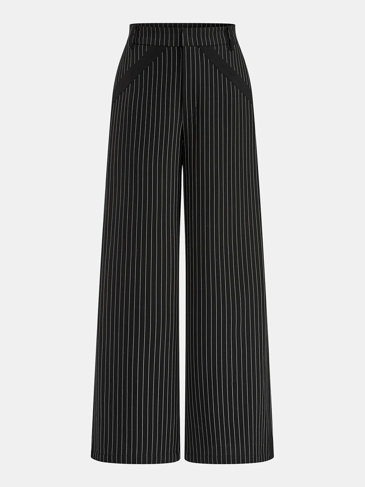 Pinstripe Halter Top & Wide Leg Pants Set sold by COMMENSE product image thumbnail 5