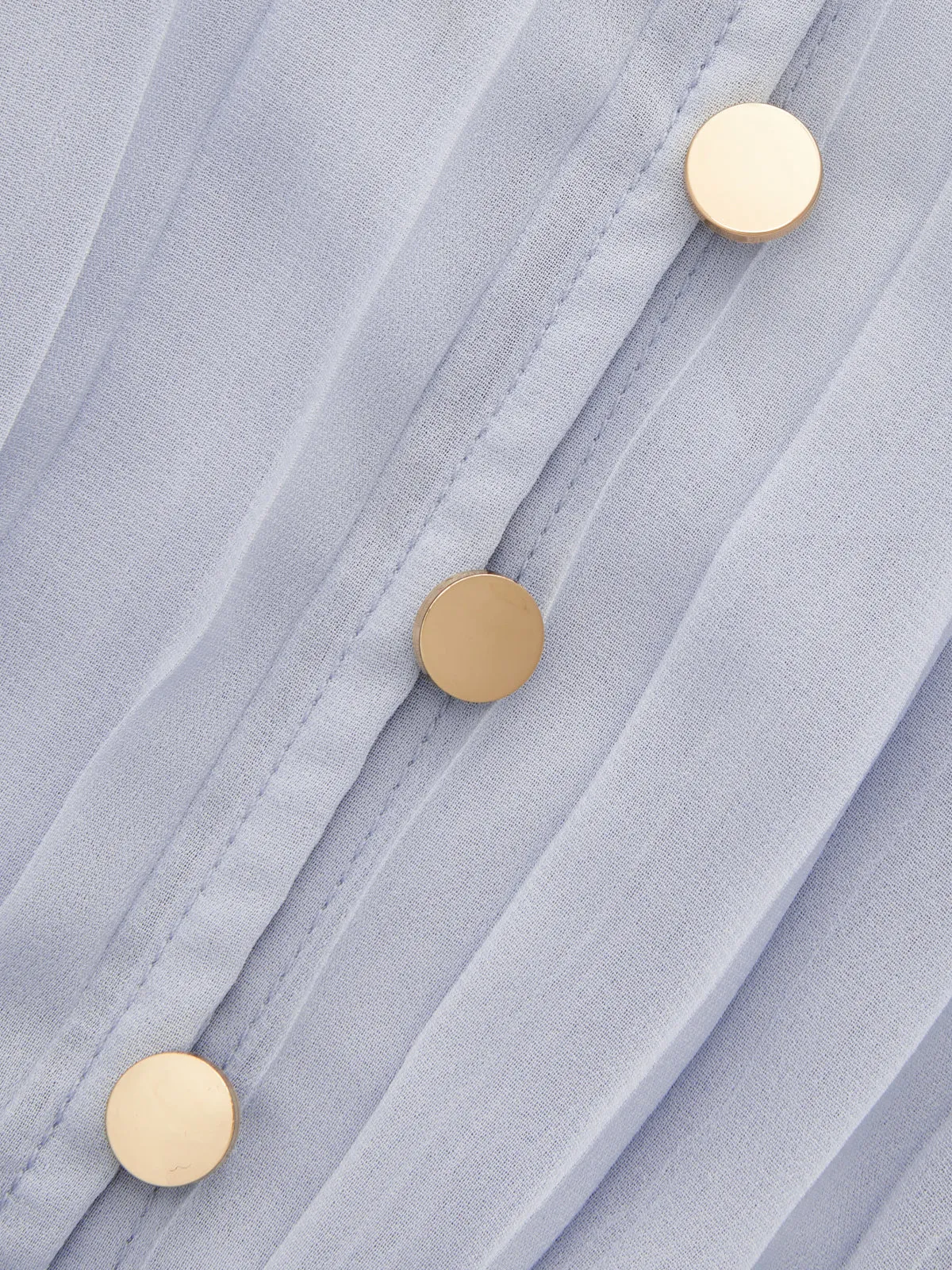 Pleated Button Long Sleeve Ruffled Mini Dress sold by COMMENSE product image thumbnail 4