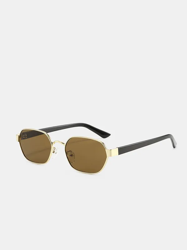 Vintage Rectangular Metal Sunglasses made by COMMENSE