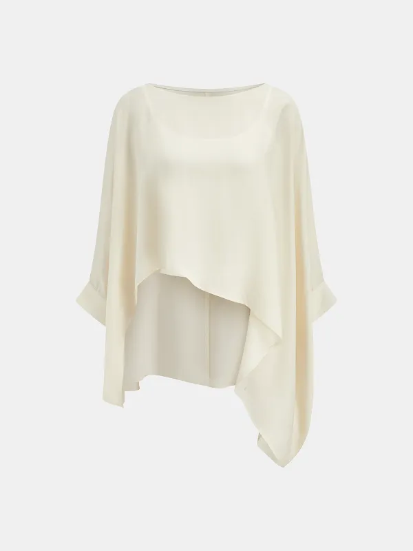 Camisole & Loose Asymmetric Blouse Two-Piece Set made by COMMENSE