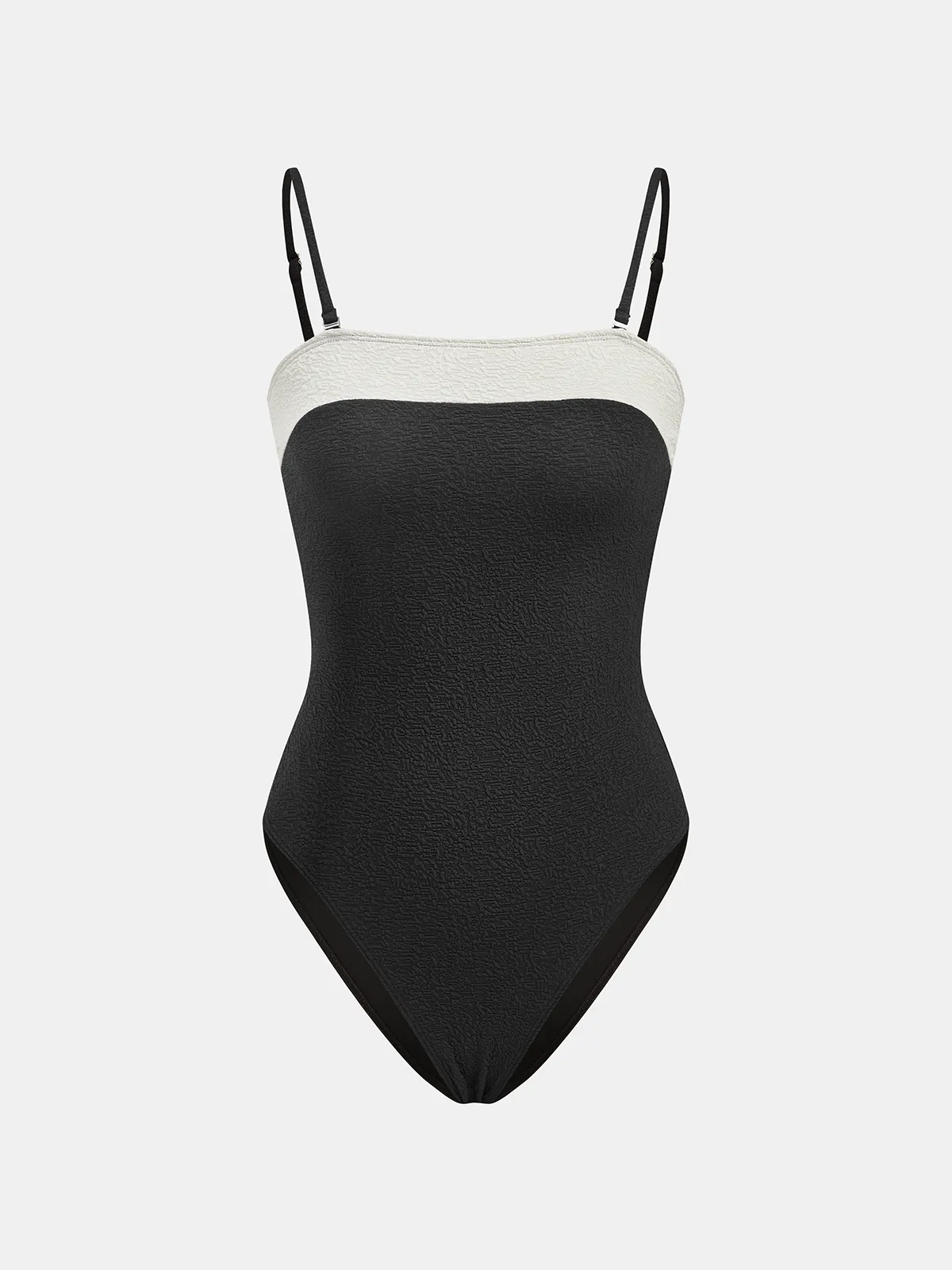 Color Block Textured Cami One Piece Swimsuit sold by COMMENSE product image thumbnail 2